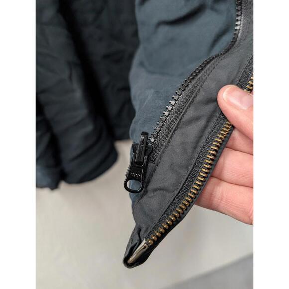 Filson Bell Bomber Waxed Cotton Navy Blue Full Zip Jacket Men's Size Large - Picture 5 of 7